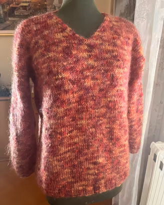 Maglione mohair con lana taglia L morbidissimo