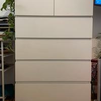 Cassettiera Malm Ikea bianco