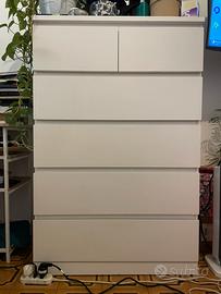 Cassettiera Malm Ikea bianco