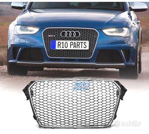 GRIGLIA AUDI A4 B8 11-15 LOOK RS CROMO NERO