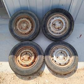 4 cerchi in ferro acciaio originali Renault 4 r4 5