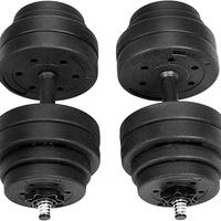 Set di 2 Manubri, con Barra per Manubrio max 15 KG