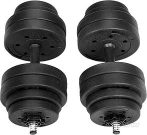Set di 2 Manubri, con Barra per Manubrio max 15 KG