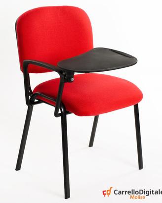 Sedia Imbottita in Tessuto ROSSO con RIBALTINA