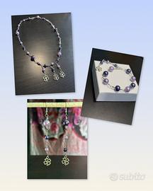 Collana orecchini e braccialetto