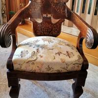 Sedia biedermeier intarsiata