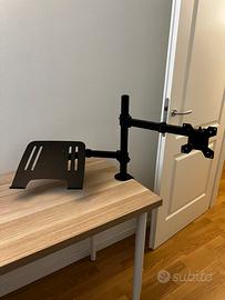 Supporto monitor + supporto laptop Ikea