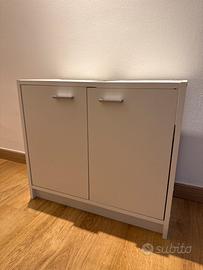 Armadietto mobile bagno bianco sottolavabo