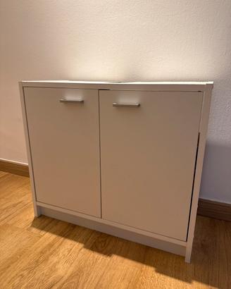 Armadietto mobile bagno bianco sottolavabo