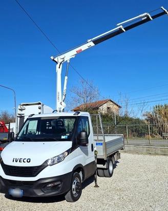 IVECO DAILY 35C16 E6 MOTORE 3.0 GRU 12m CASSONE