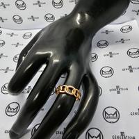 Anello regolabile in acciaio inox di colore gold 