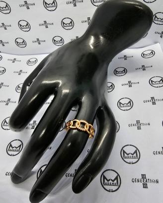 Anello regolabile in acciaio inox di colore gold 