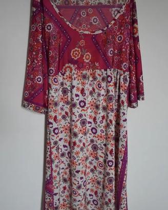 Abito donna floreale giovanile fucsia