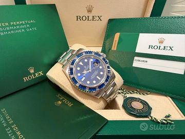 ROLEX SUBMARINER DATE Ceramica Custom Blu FULL SET