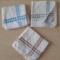 set di 3 fazzoletti vintage 