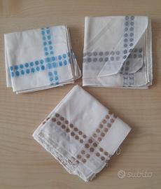 set di 3 fazzoletti vintage 