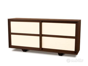 Mobile Biwa Urushi con ante scorrevoli