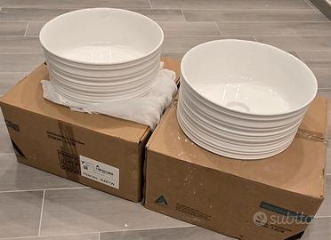 N. 2 Lavabi tondi decoro esterno da appoggio 40X18