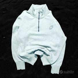 felpa zip superdry grigia tg XL cotone-poliestere 
