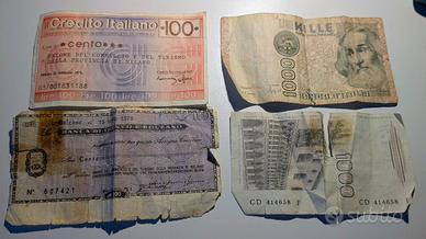 Lotto Valuta Storica Italiana - Banconote 1000 Lir