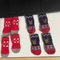 Set 2 paia di calzini antiscivolo per cani