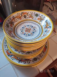 servizio piatti da 6 persone stile siciliano