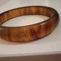 bracciale  in osso marmo, vintage anni 70