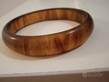 bracciale  in osso marmo, vintage anni 70
