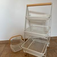 Ikea Risatorp Carrello + Cestino