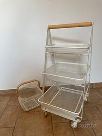 Ikea Risatorp Carrello + Cestino