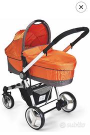 Plebani P4 trio stroller arancio mai aperto!