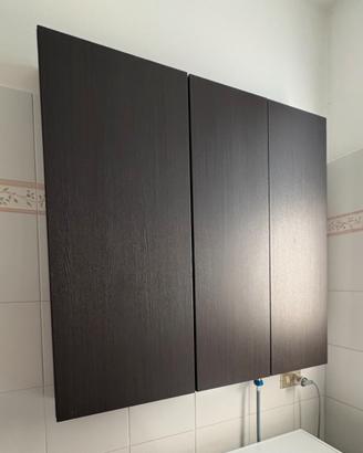 Mobili bagno color wengé (3 pezzi)
