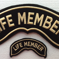 Set 2 Toppe adesive Harley Davidson LIFE MEMBER