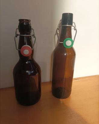 90 bottiglie di vetro LT. 0,5 con chiusura a leva