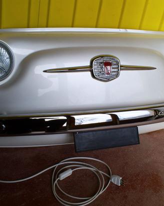 Musetto Fiat 500 Epoca Arredo Vintage Bianco Perla