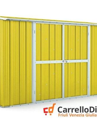 Casetta in lamiera per esterno 307x100cm giallo
