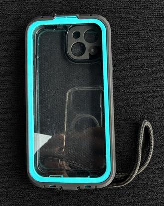 Cover Subacquea IPHONE 15 - Turchese/Nera