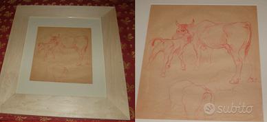 SPLENDIDO QUADRO GIUSEPPE RIVAROLI  "MUCCHE"