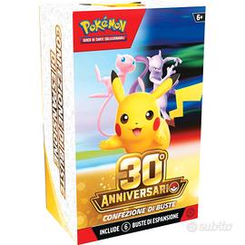 pokemon 30th anniversario pack 6 bustine