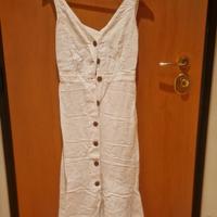 vestito lungo bianco cotone taglia s mango