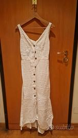vestito lungo bianco cotone taglia s mango