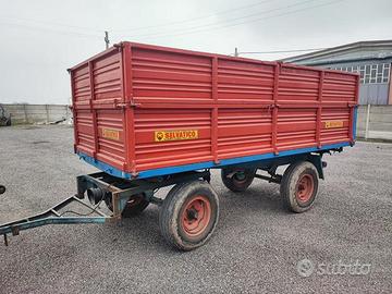 Rimorchio Selvatico 2 assi ribaltabile con ralla