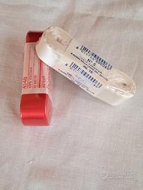 Nastro doppio raso rosso e panna 