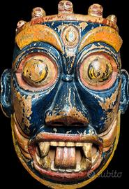 Antica maschera tibetana Mahakala