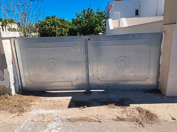 cancello ferro zincato 2 ante