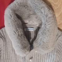 Cardigan Mayoral grigio colletto pellicciotto 6A