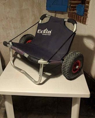 Carrellino carrello trasporto canoa kayak sup