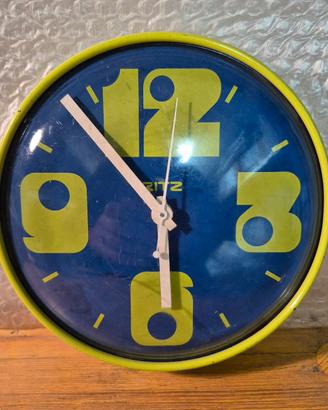 Orologio da parete verde Ritz Italora anni 70