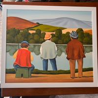 Roberto Masi - pescatori olio su tela