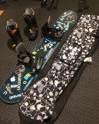 Burton Snowboard tavola attacchi scarponi sacca